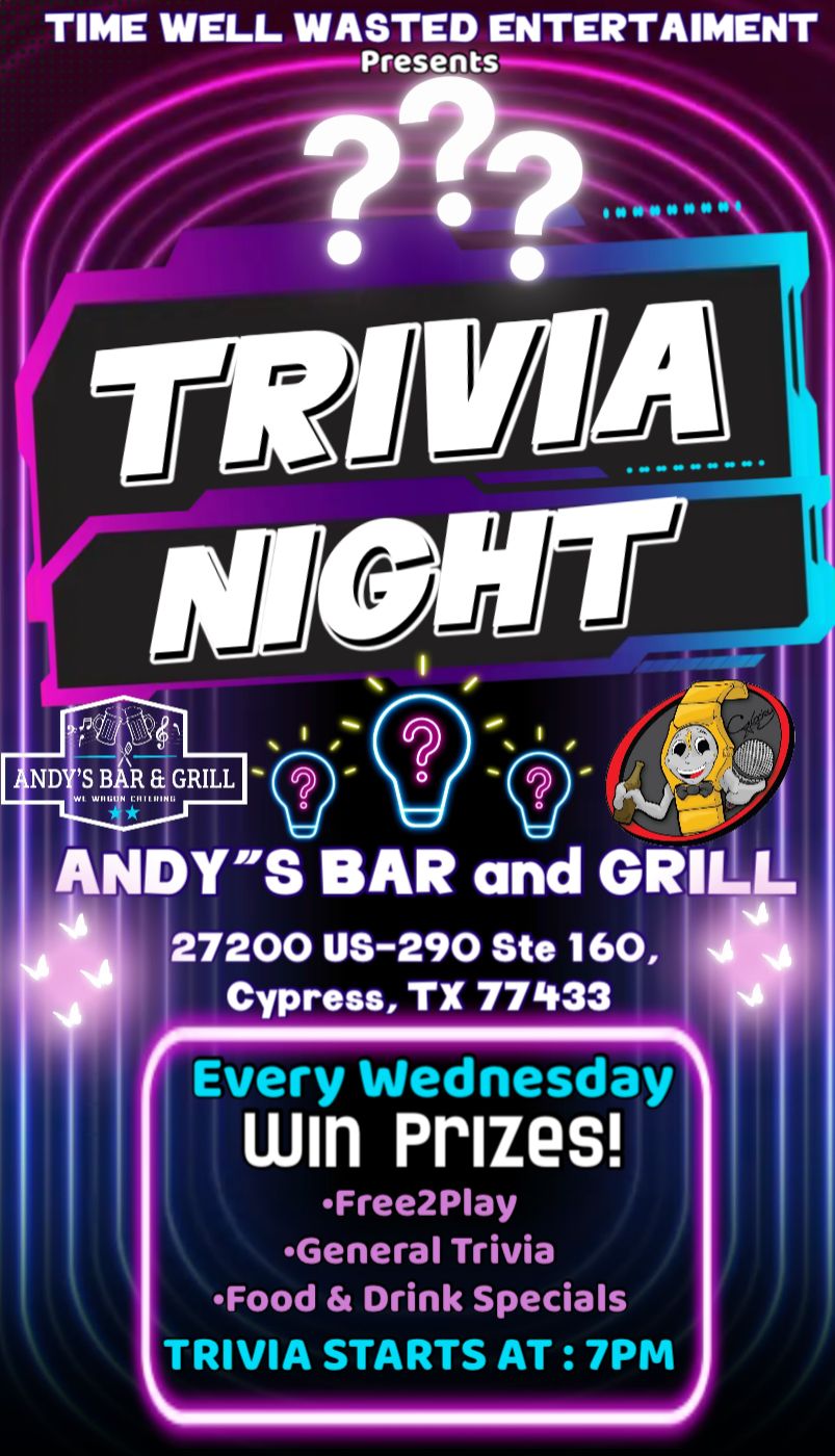 Wednesday Trivia Night @ And'y Bar & Grill