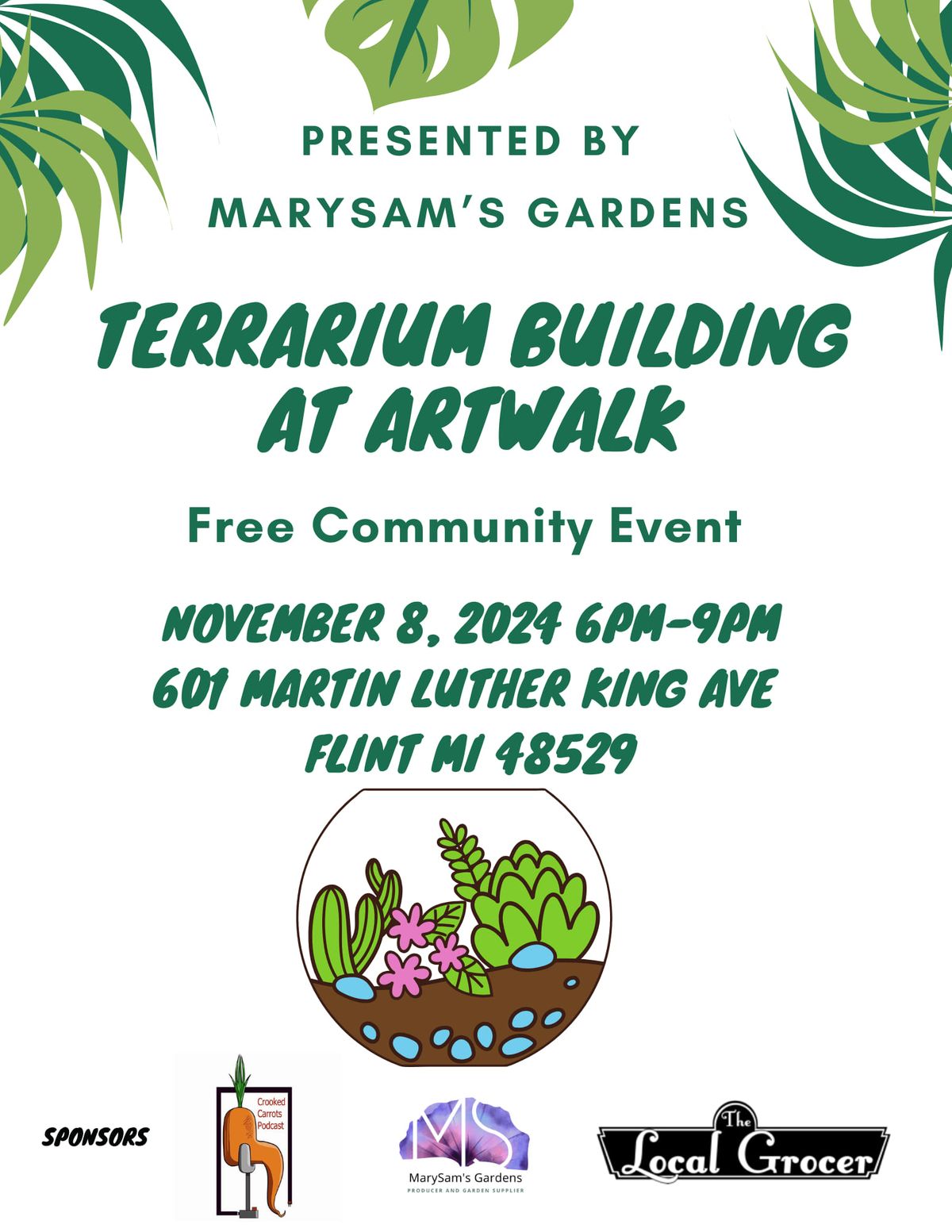 Flint Art Walk Terrarium building