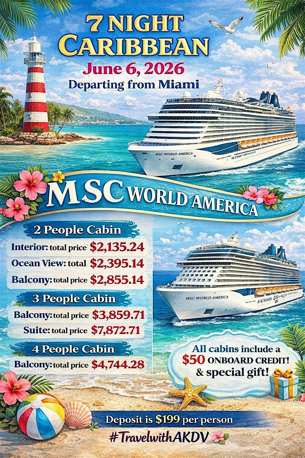 CRUISE TO THE CARIBBEAN THIS JUNE