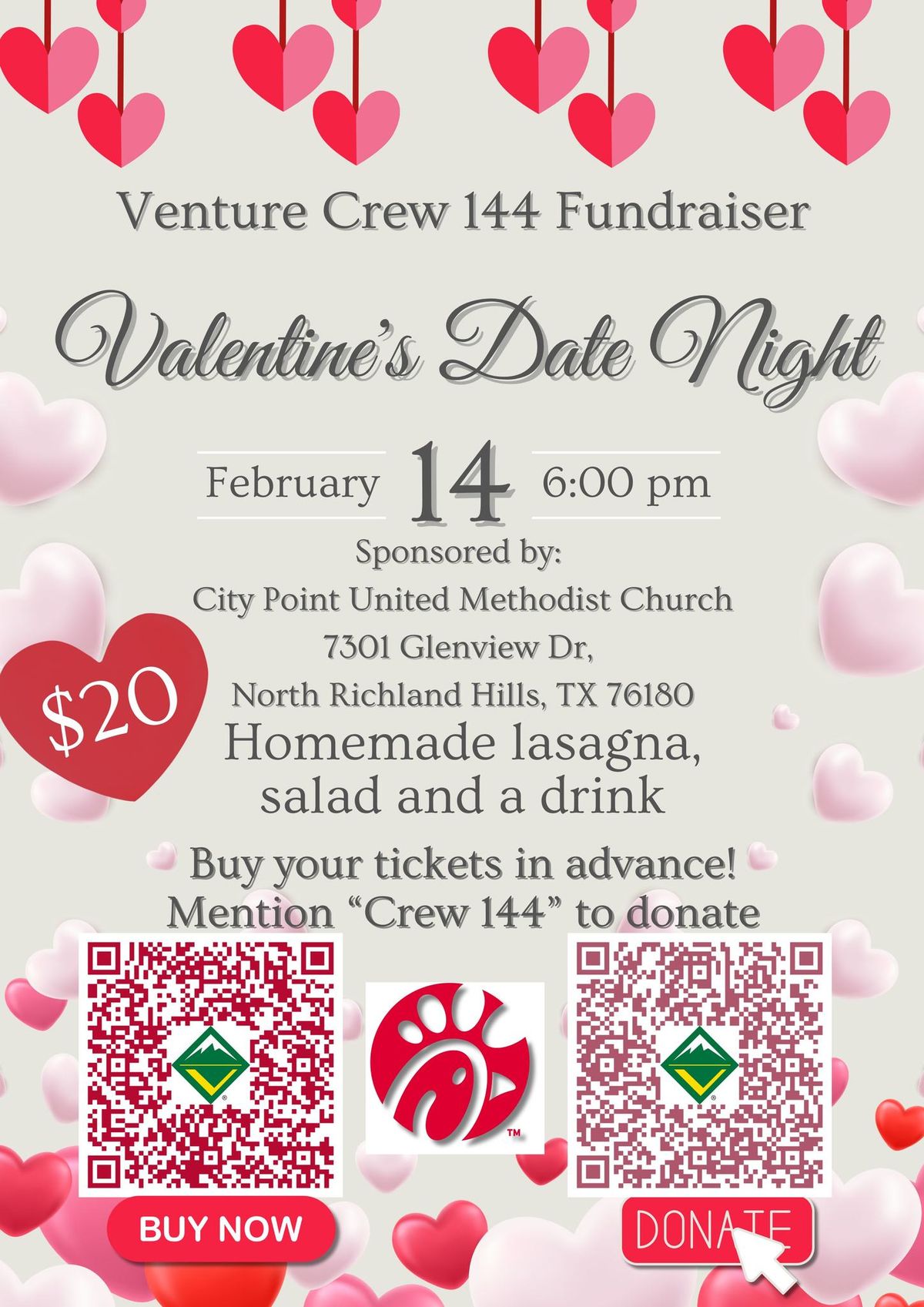 Venture Crew 144's Valentine's Date Night Fundraiser