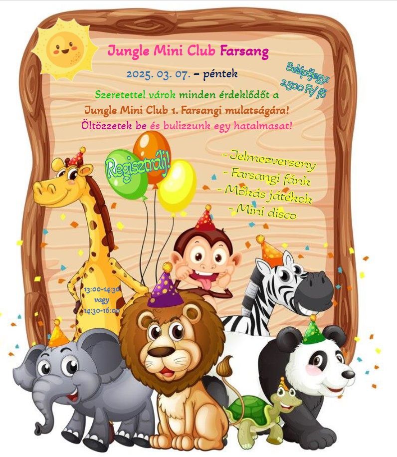 Jungle Mini Club Farsang