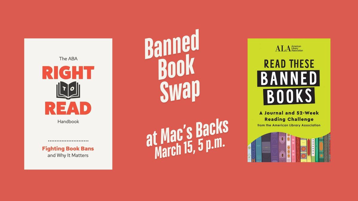 Banned Book Swap at Mac's Backs