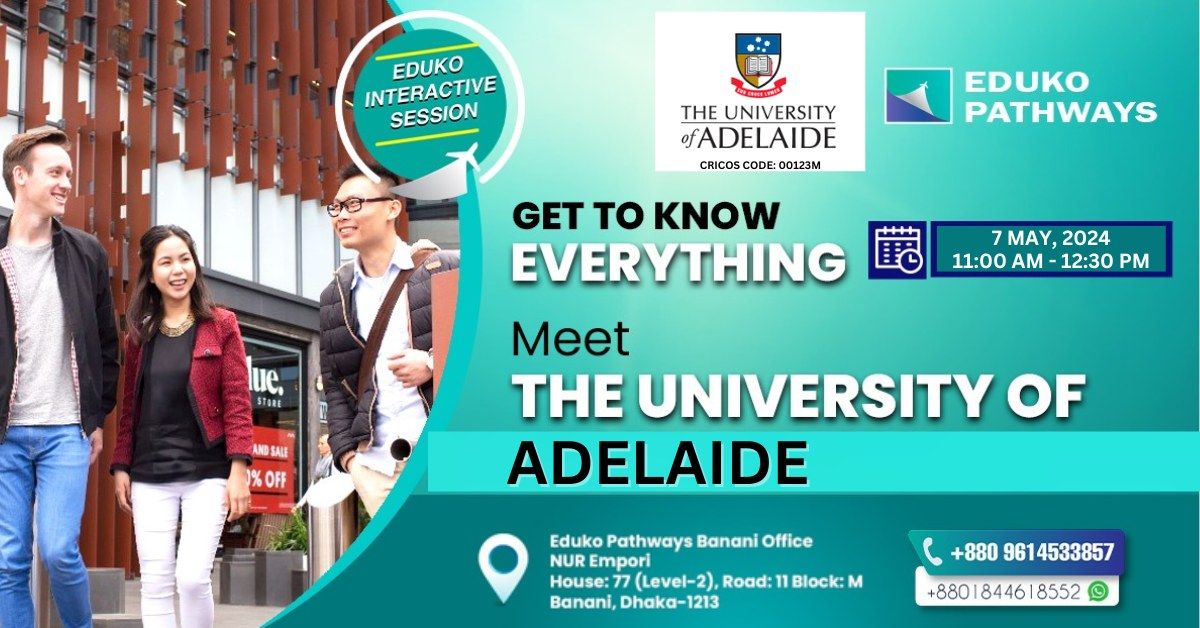 Eduko Interactive Session: Meet University of Adelaide, Australia