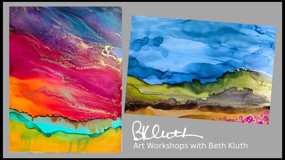 DIY Workshop - Alcohol Ink Landscapes w\/Metallic Accents