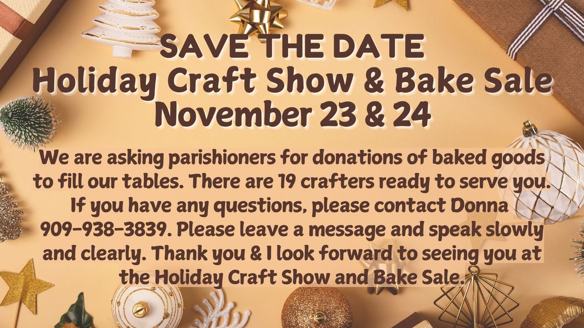 Craft Show & Bake Sale