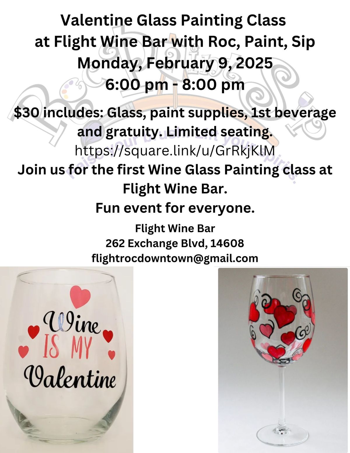 Valentine Glass Painting Class 