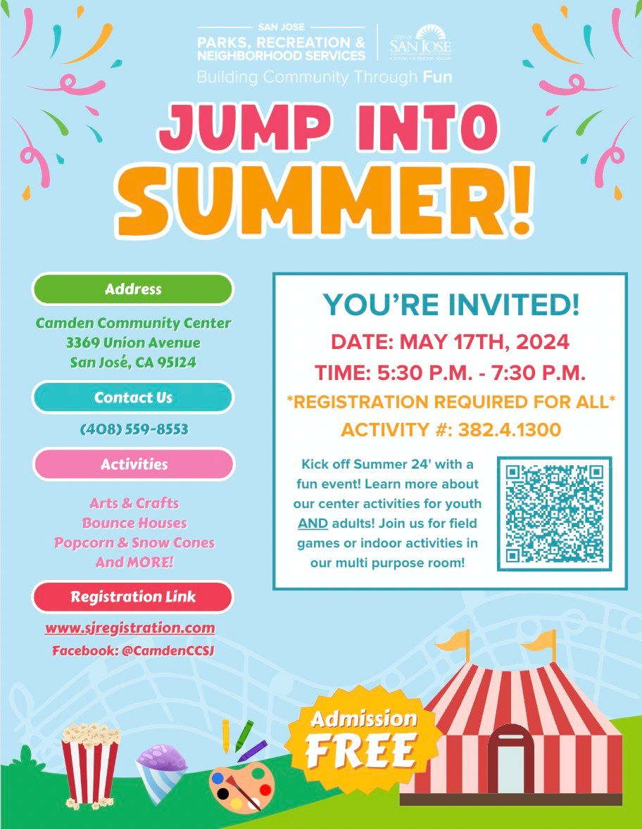 Jump Into Summer *Registration Required for all! (FREE)