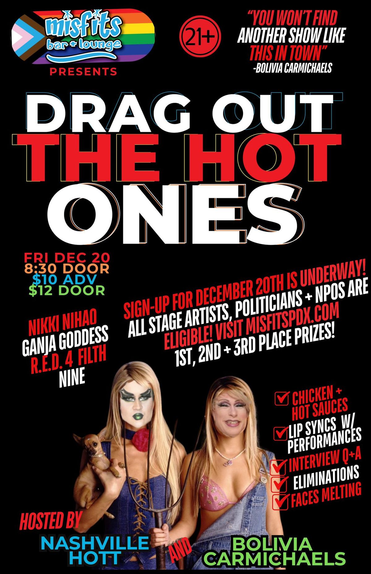 DRAG OUT THE HOT ONES | HOLIDAY EDITION | HOSTED BY BOLIVIA CARMICHAELS + NASHVILLE HOTT