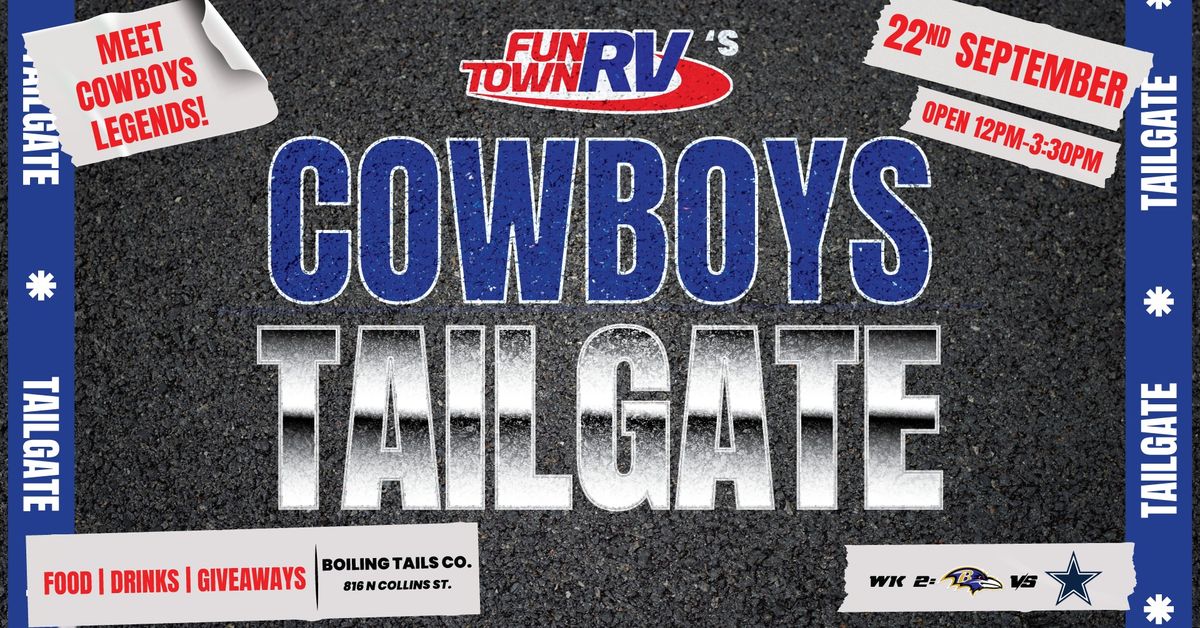 Cowboys vs. Ravens Tailgate \ud83c\udfc8 Food,Drinks, and Giveaways!