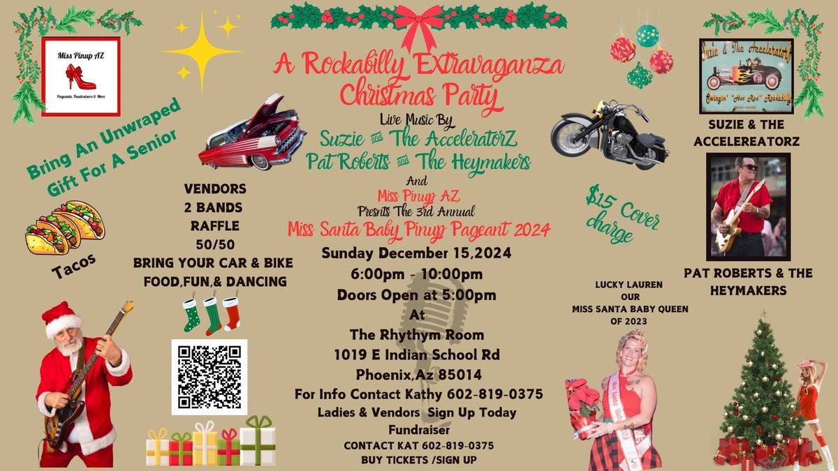 A ROCKABILLY XMAS  EXTRAVAGANZA- MISS SANTA BABY PINUP PAGEANT-2 BANDS,RAFFLE, 50\/50, VENDORS & FOOD