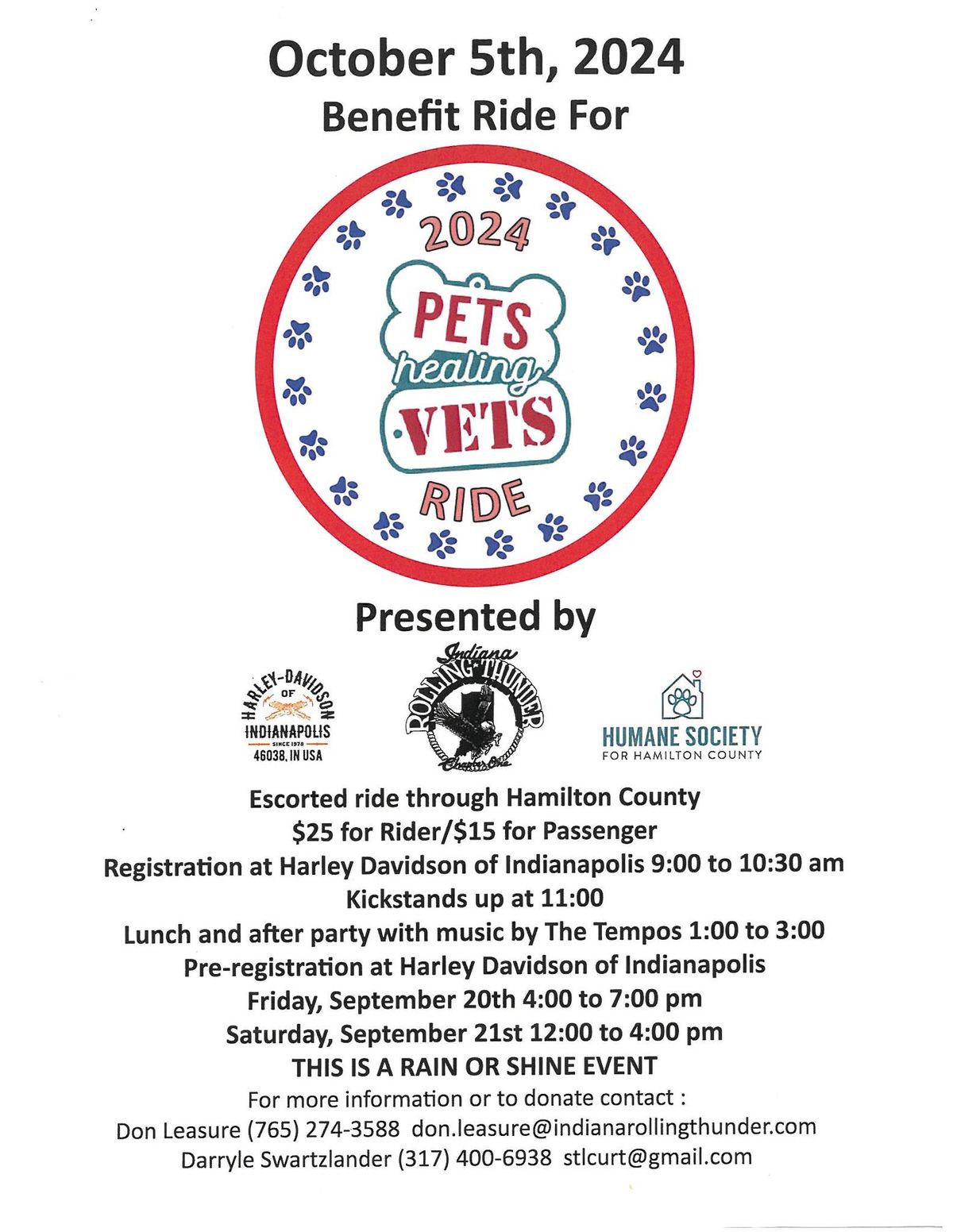 Pets Healing Vets Ride & Party