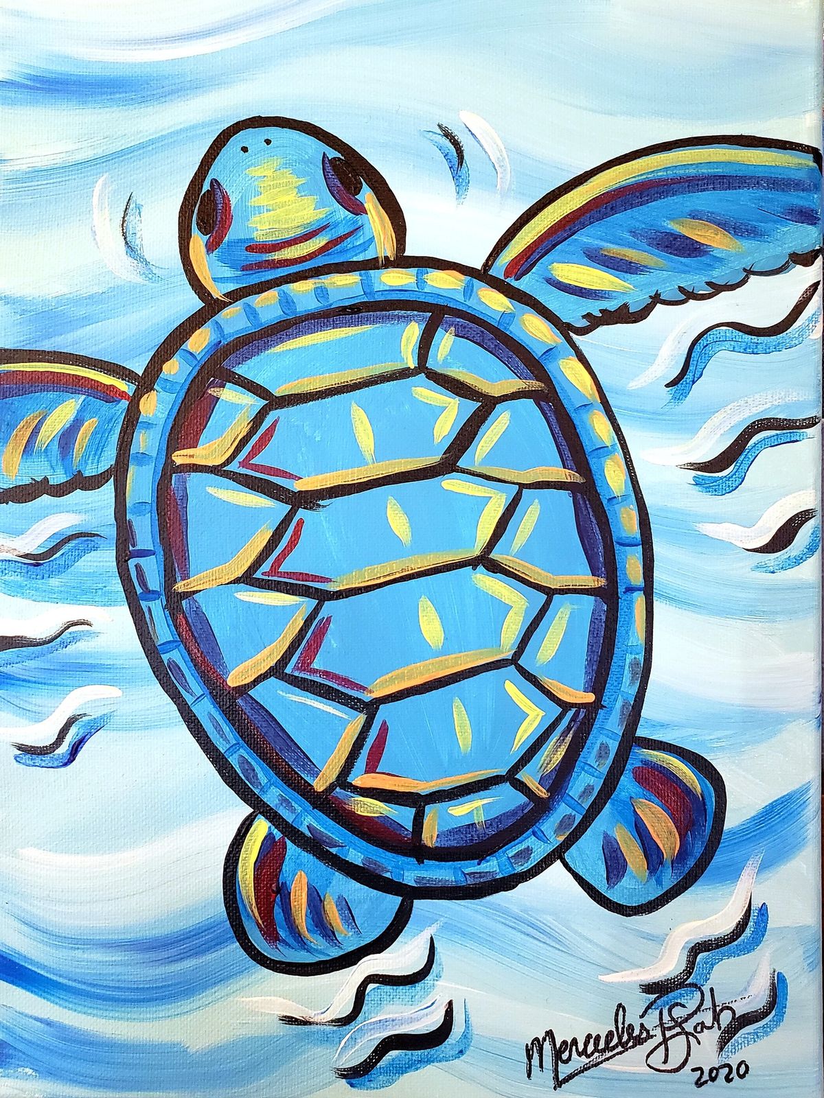 Teal Turtle - Little Artists Paint Party!