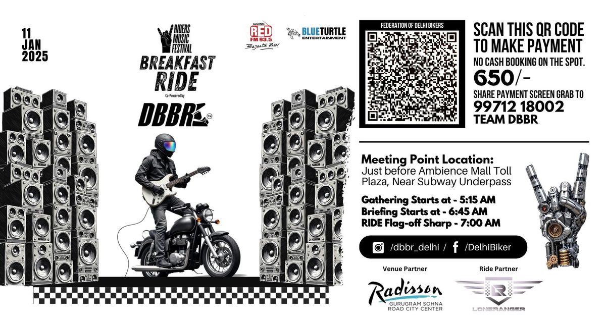 11th January DBBR x RMF Ride(A Celebration of Bikers and Beats)