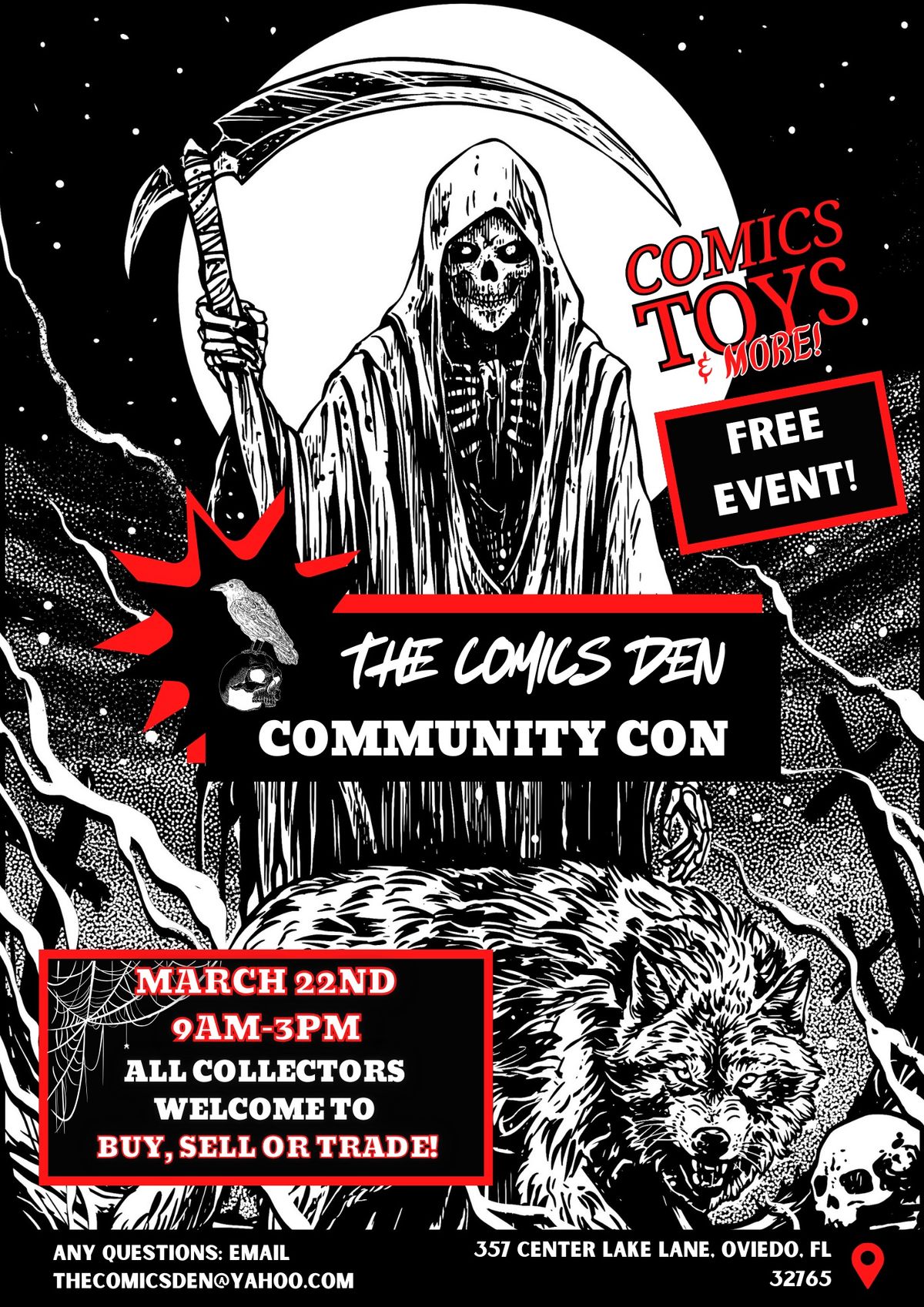 Collectables Community Con! Sat. March 22nd 2025 9am-3pm! Oviedo Amphitheater and Cultural Center!