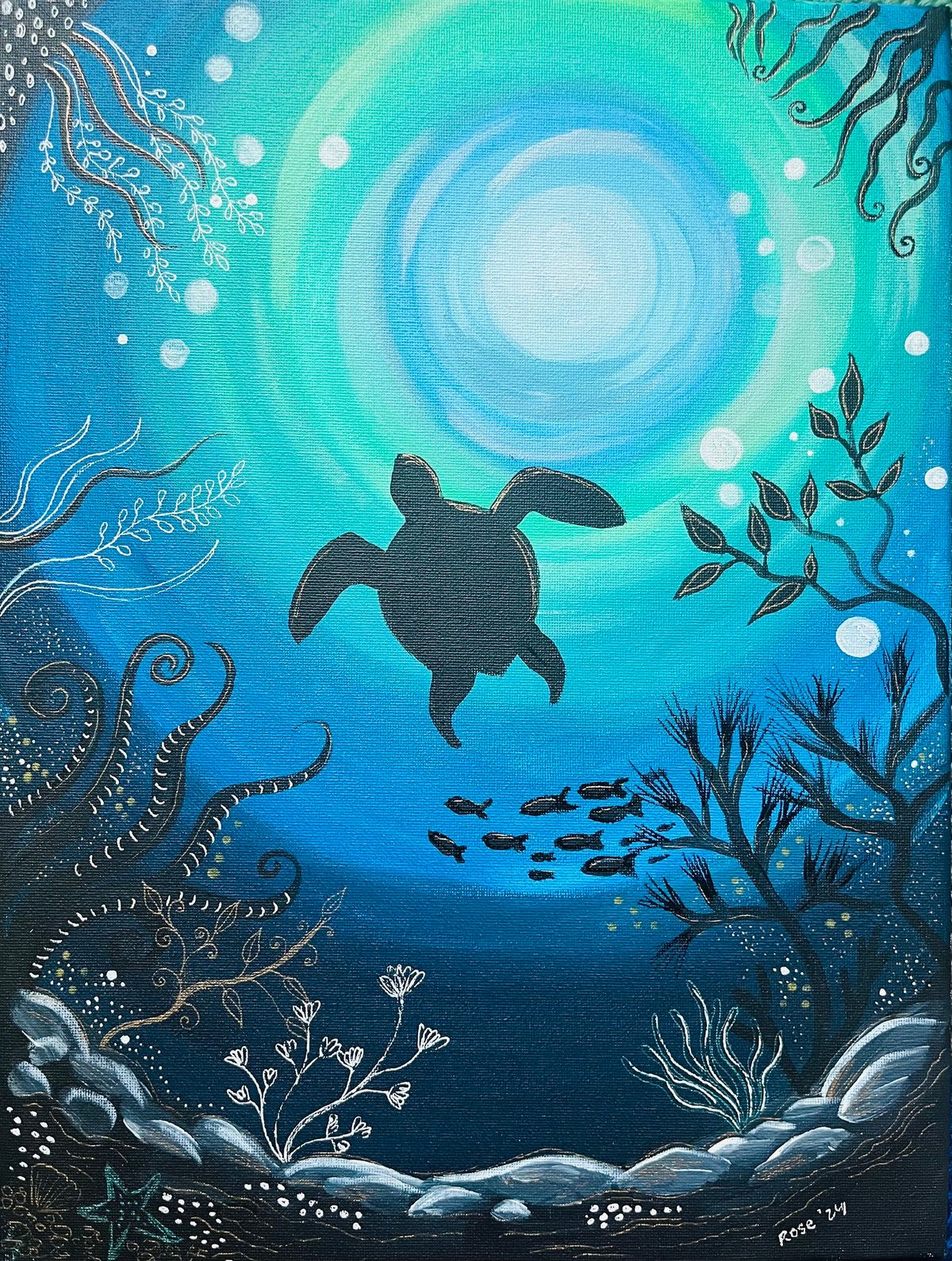 PAINT NIGHT for TWEENS & TEENS (9+ yrs.): "Deep Blue Sea"_Chesterville