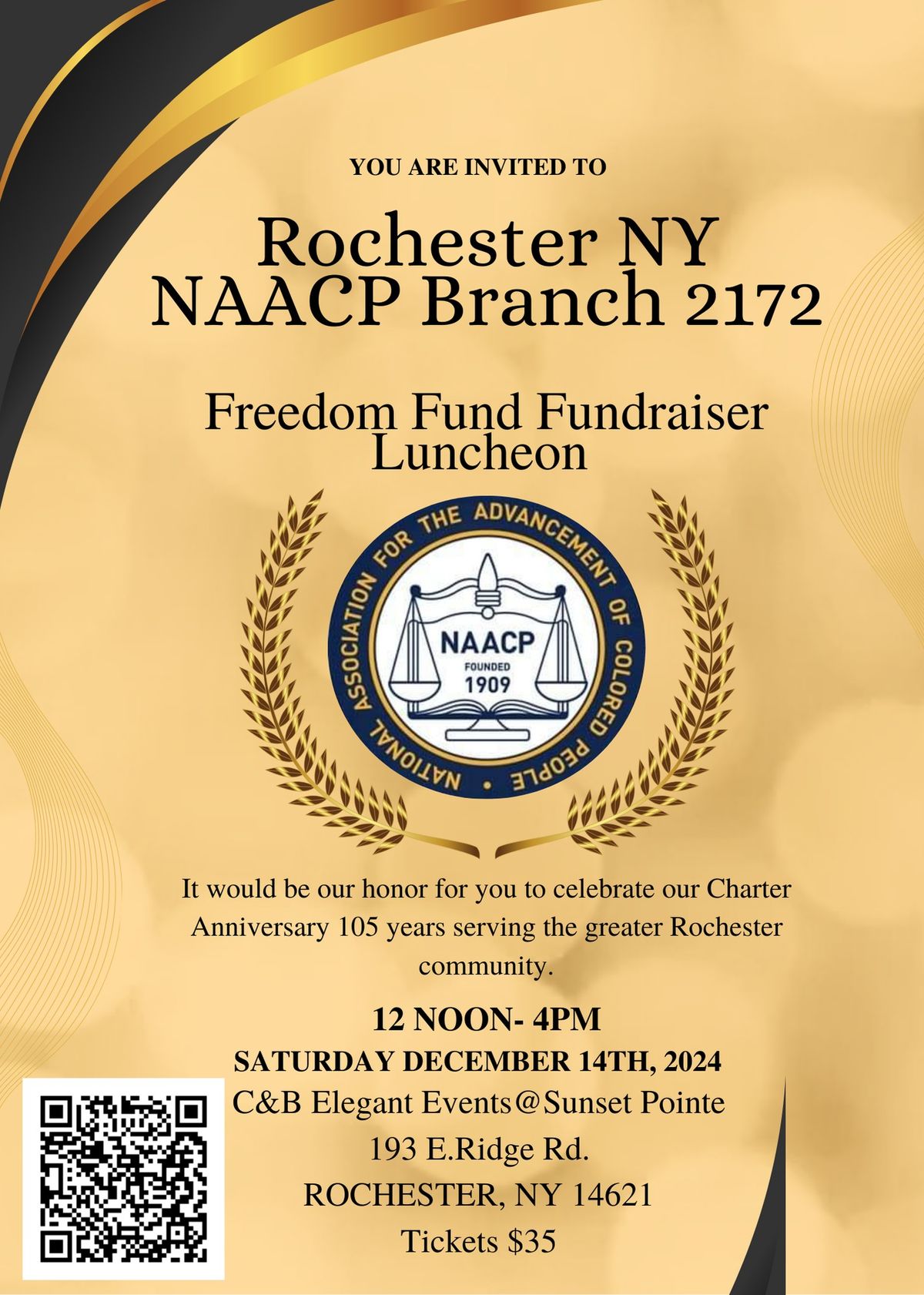 Freedom Fund Fundraiser and 105th Charter Anniversary Luncheon