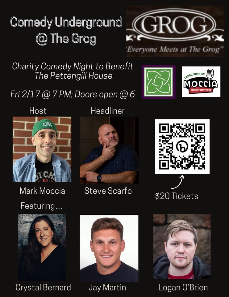 Charity Comedy Underground @ The Grog to benefit The Pettengill House