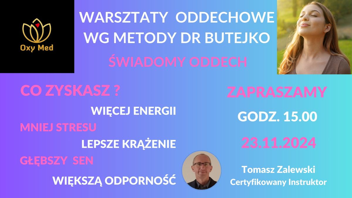 WARSZTATY ODDECHOWE WG. METODY DR.BUTEJKO