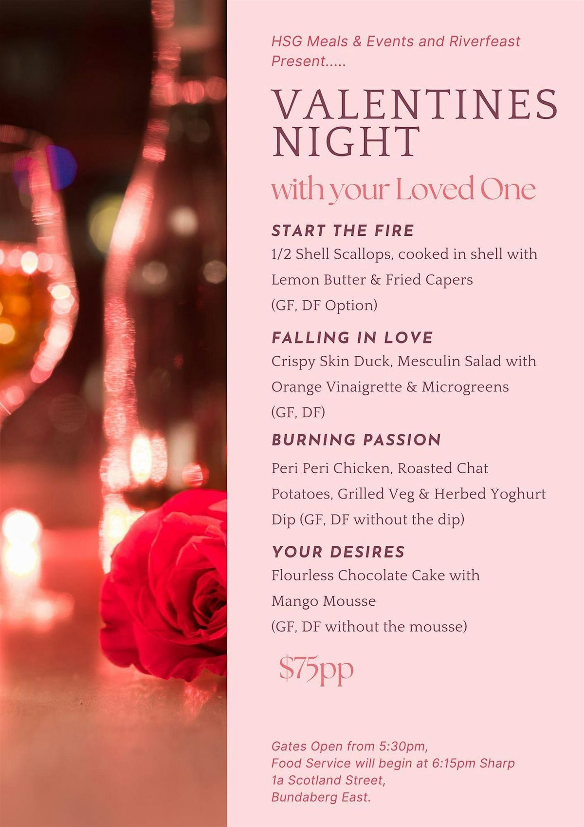 Valentines Day Dinner Event