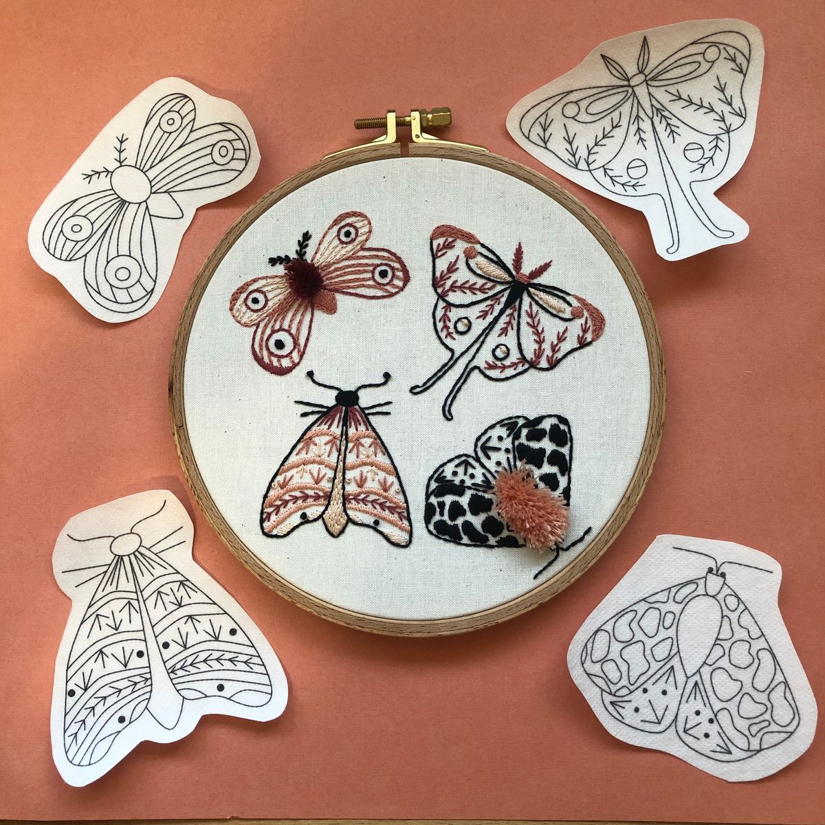 Botanical Fiber Art Workshop: Fluffy Moth Embroidery (in-person)