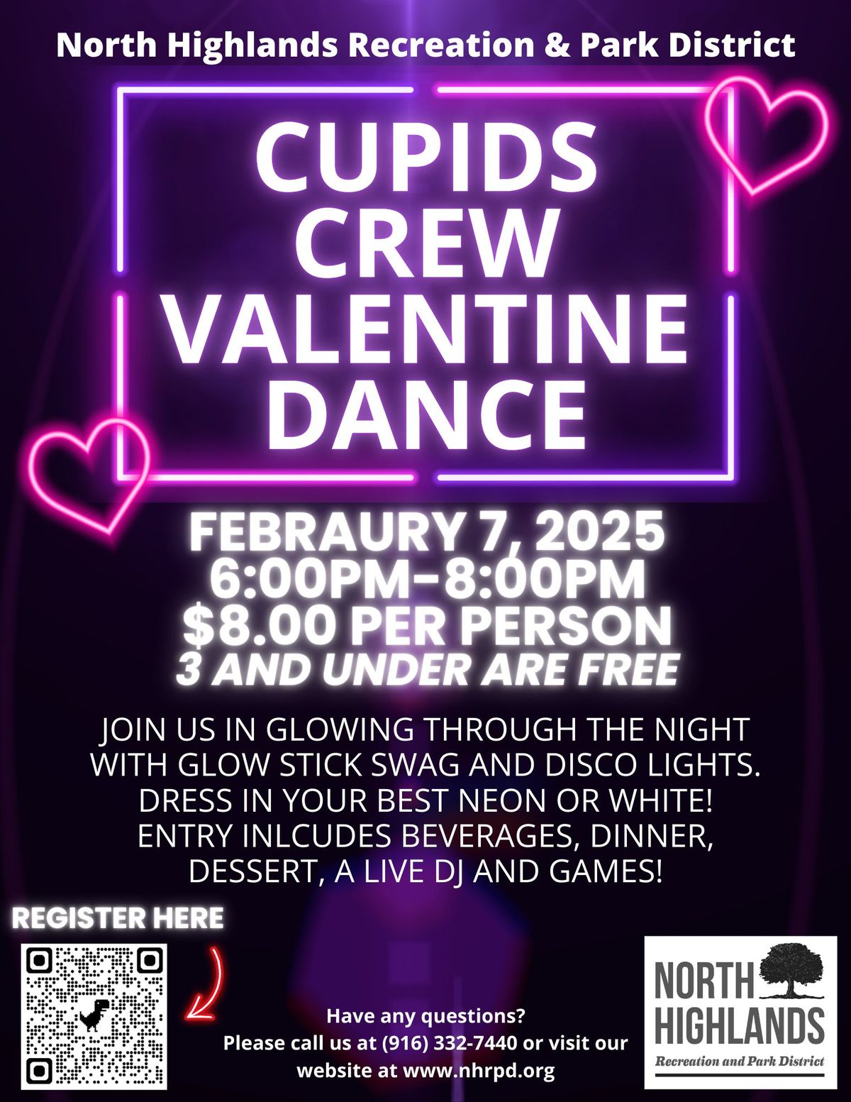 Cupid's Crew Valentine Dance - Glow Party!