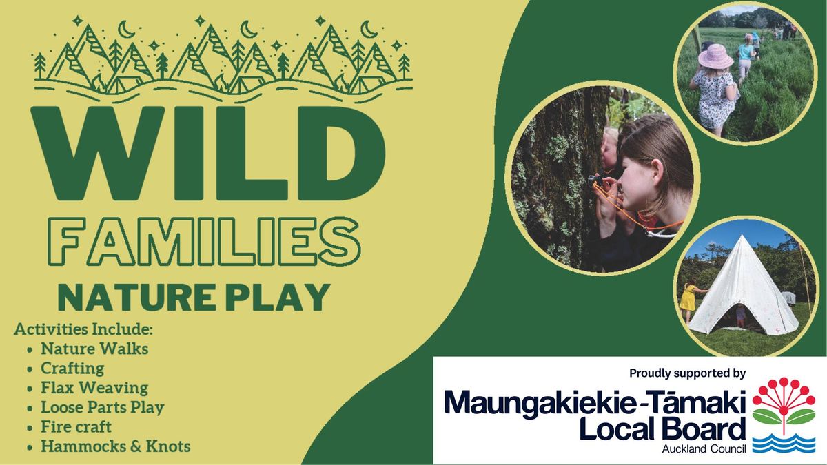 FREE Wild Families Nature Play - Onehunga Bay Reserve, 2 Feb 2025