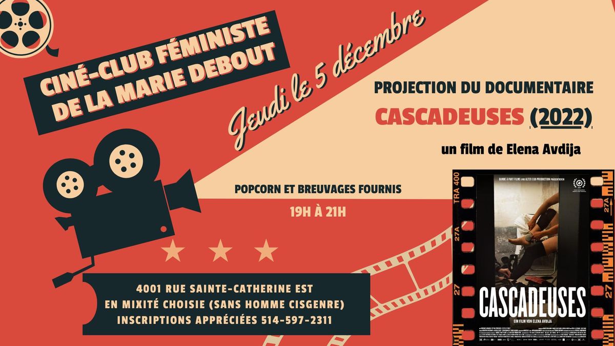 Cin\u00e9-Club f\u00e9ministe de La Marie Debout : CASCADEUSES