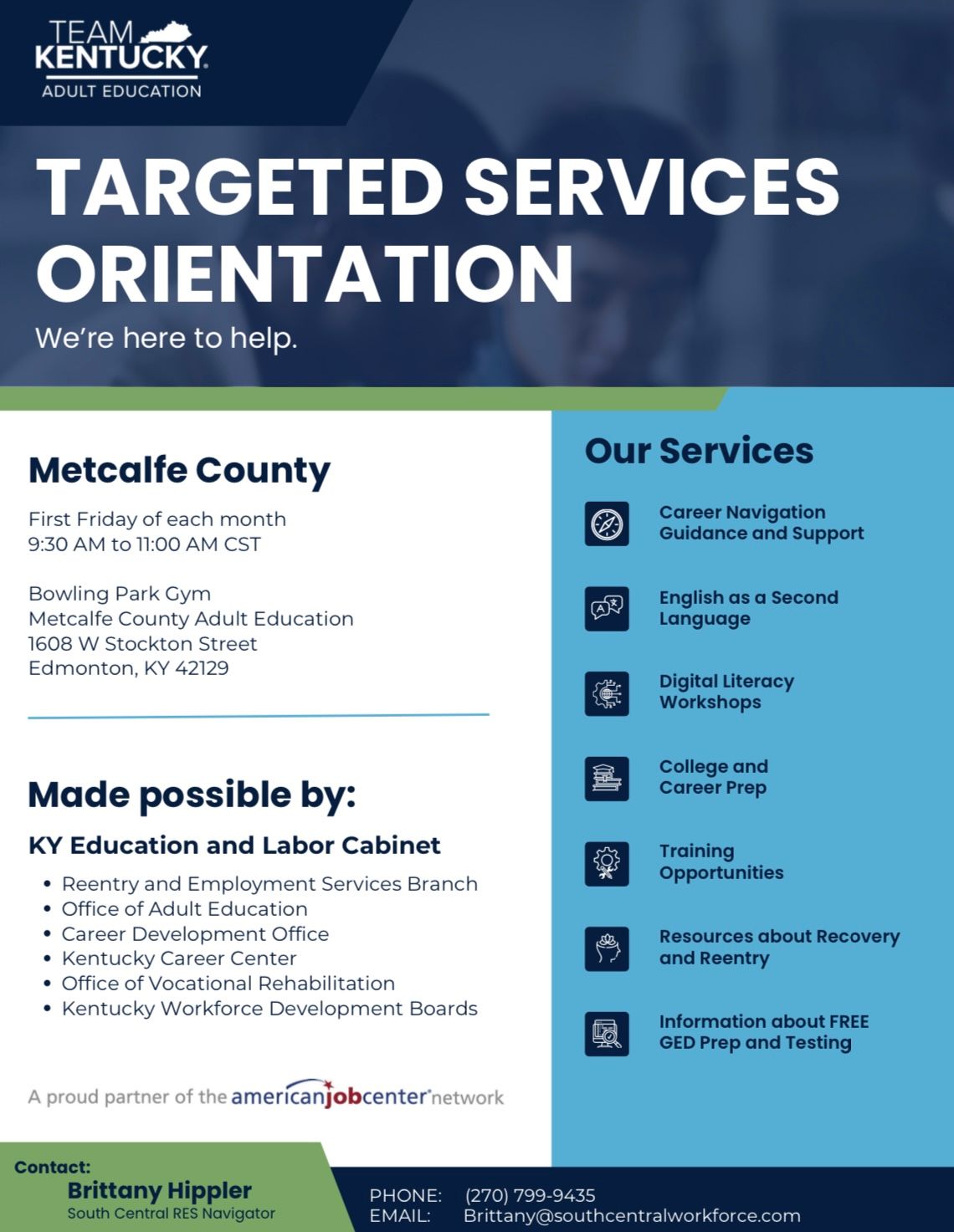 Metcalfe County Targeted Services Orientation