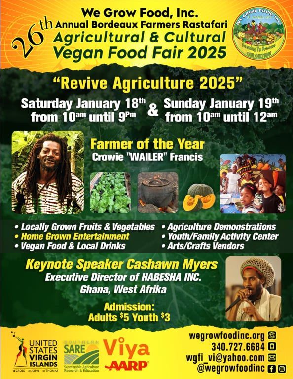 26th Annual Bordeaux Farmers Rastafari Agriculture & Culture Vegan Food Fair