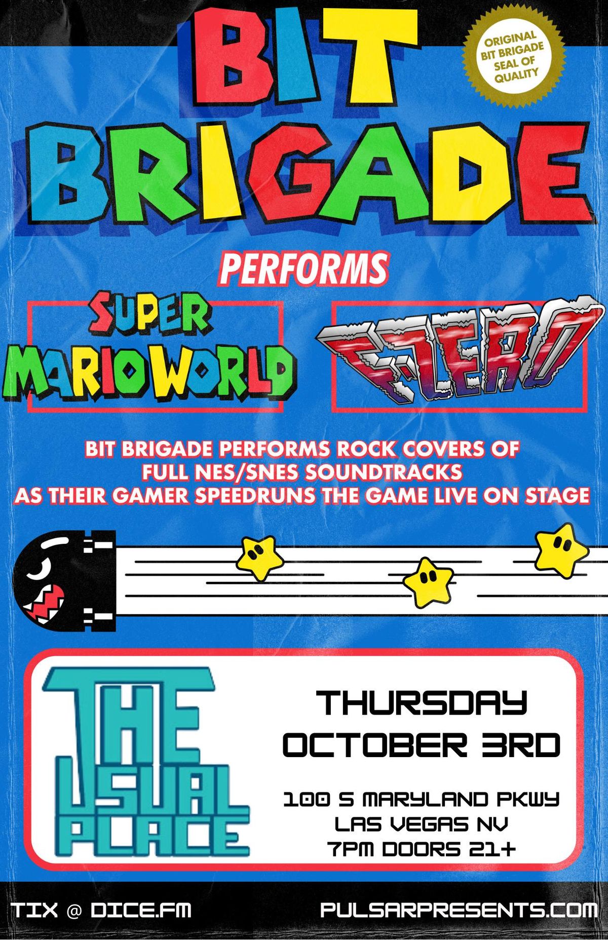 BIT BRIGADE performs "Super Mario World" and "F-Zero" w\/ Super Guitar Bros (21+)