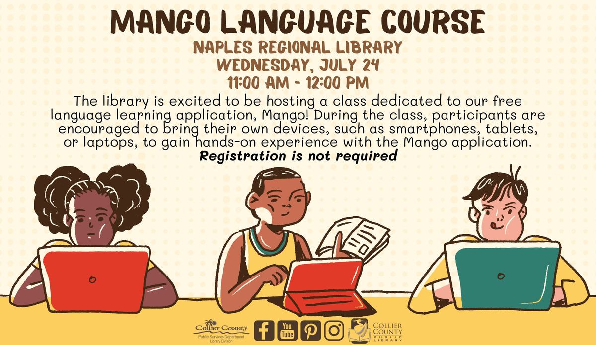 Mango Language Course at Naples Regional Library