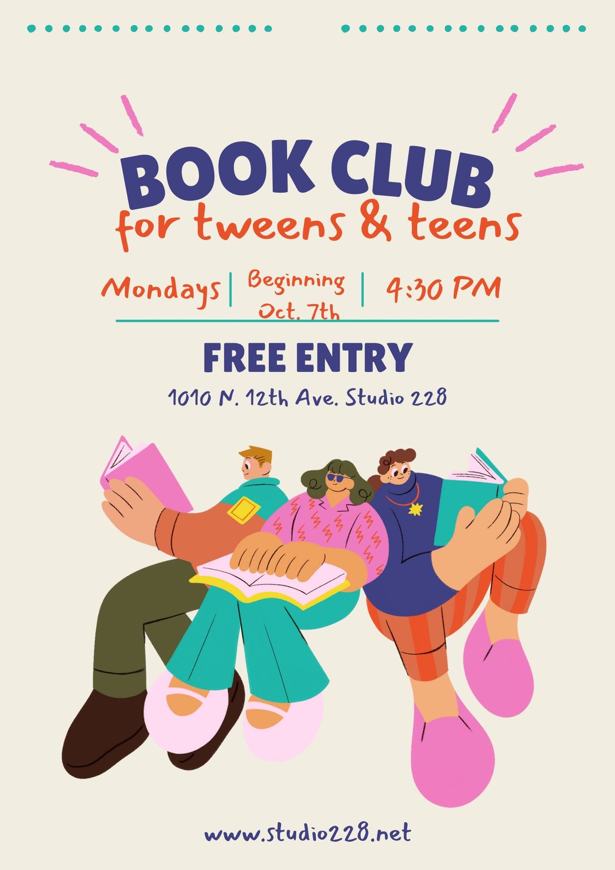 Studio 228 Book Club for Teens & Tweens