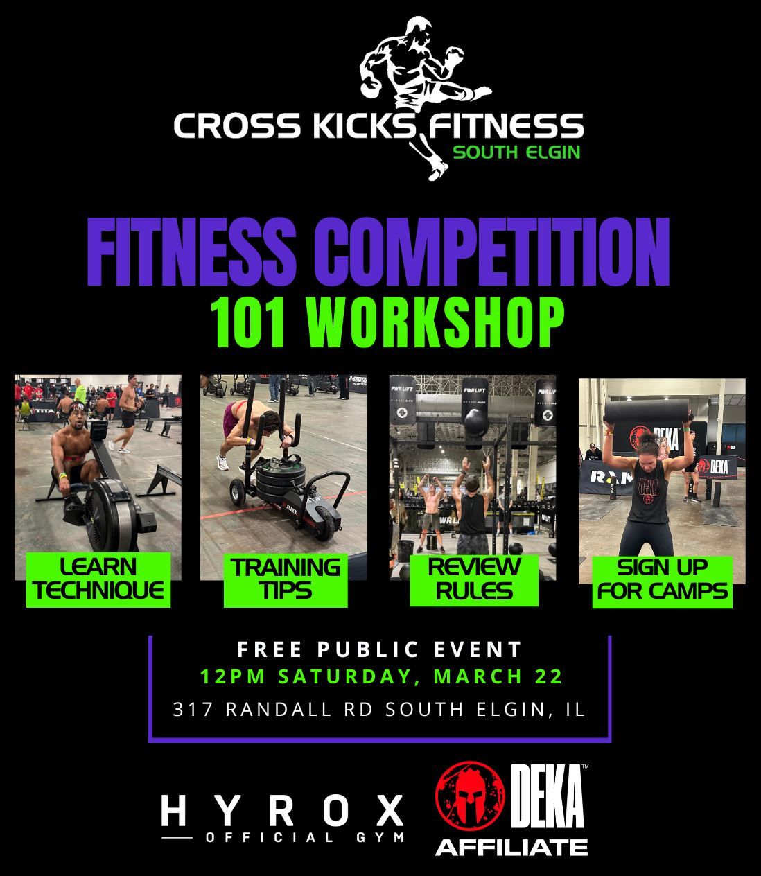 Cross Kicks Fitness South Elgin Fitness Competition 101 Workshop