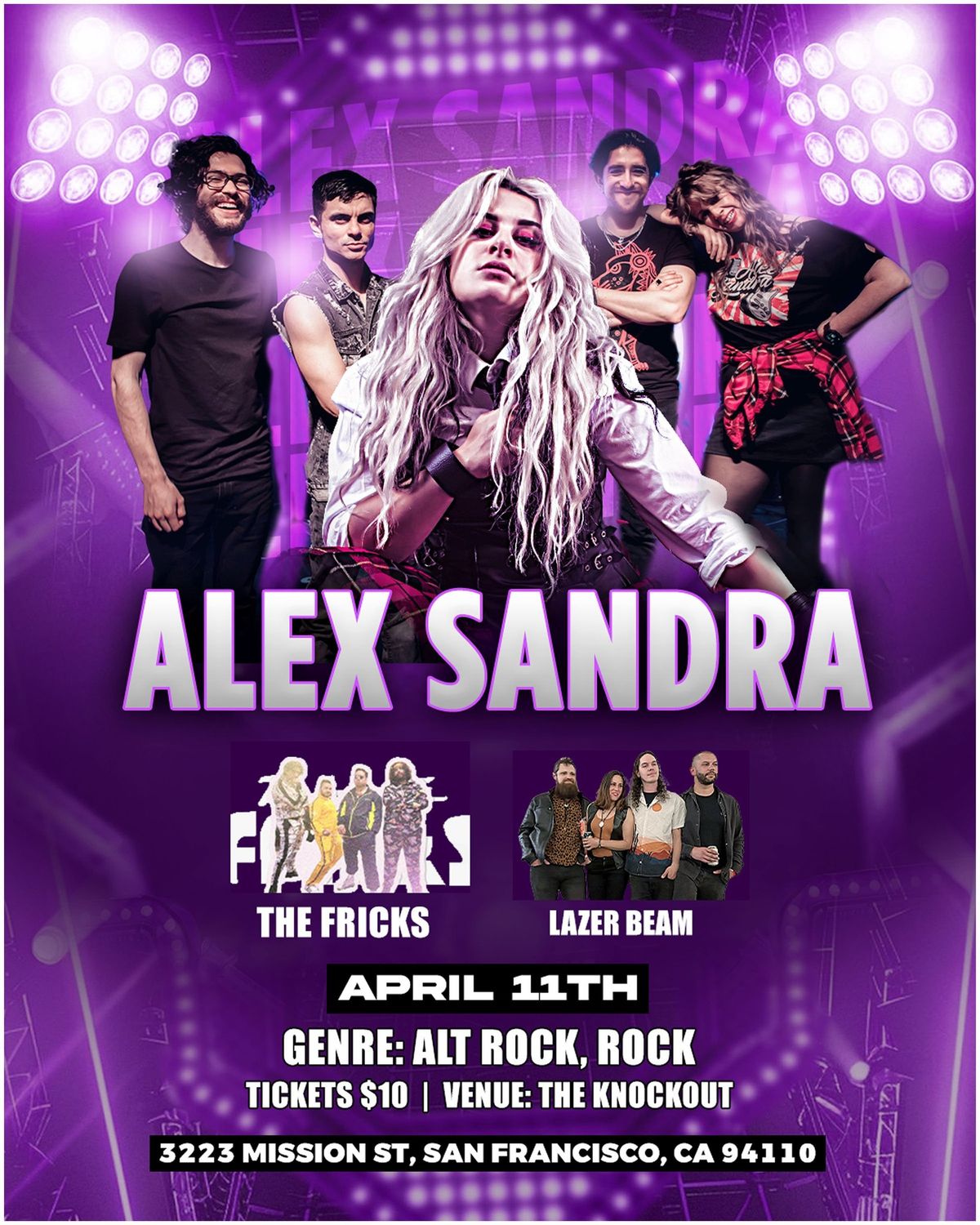 Trixie Rasputin Presents: Alex Sandra, The Fricks, and Lazer Beam at The Knockout SF!