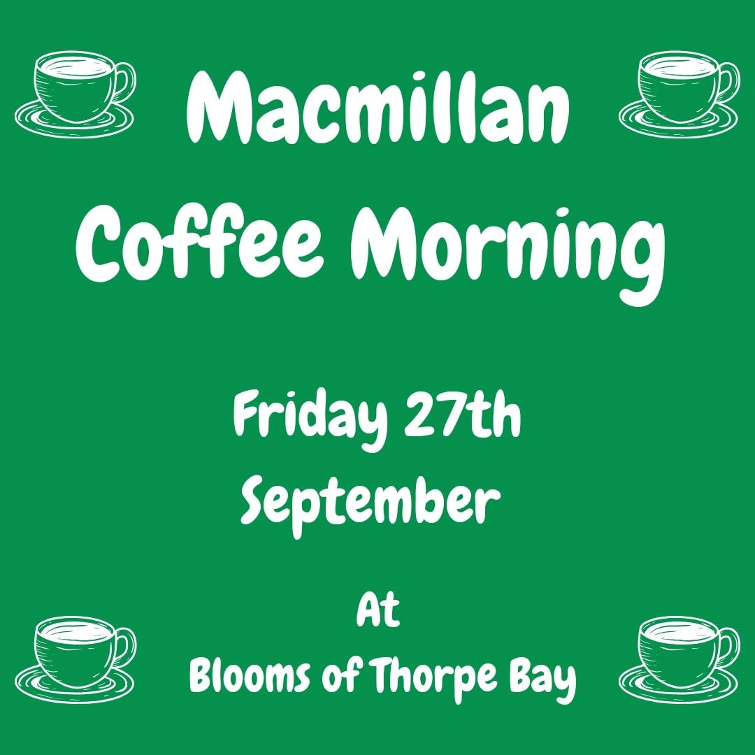 Blooms of Thorpe Bay Macmillan Coffee Morning 