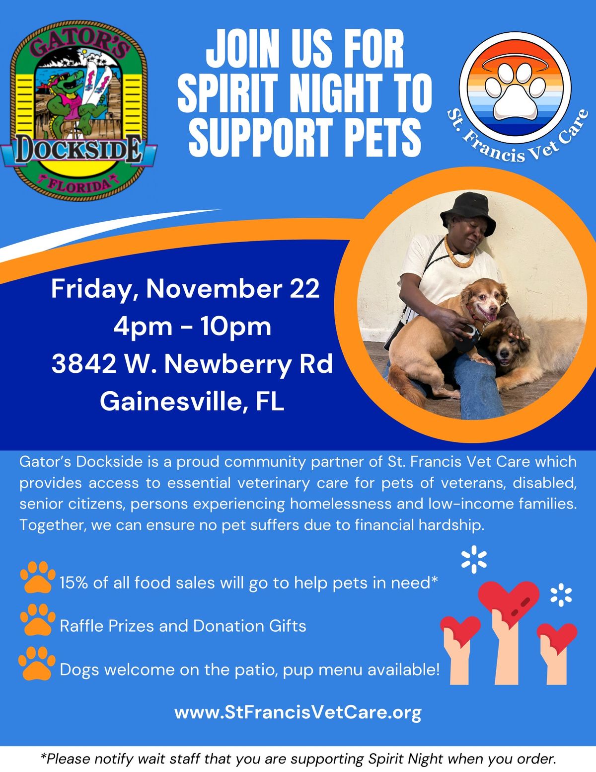 Spirit Night for Pets in Need