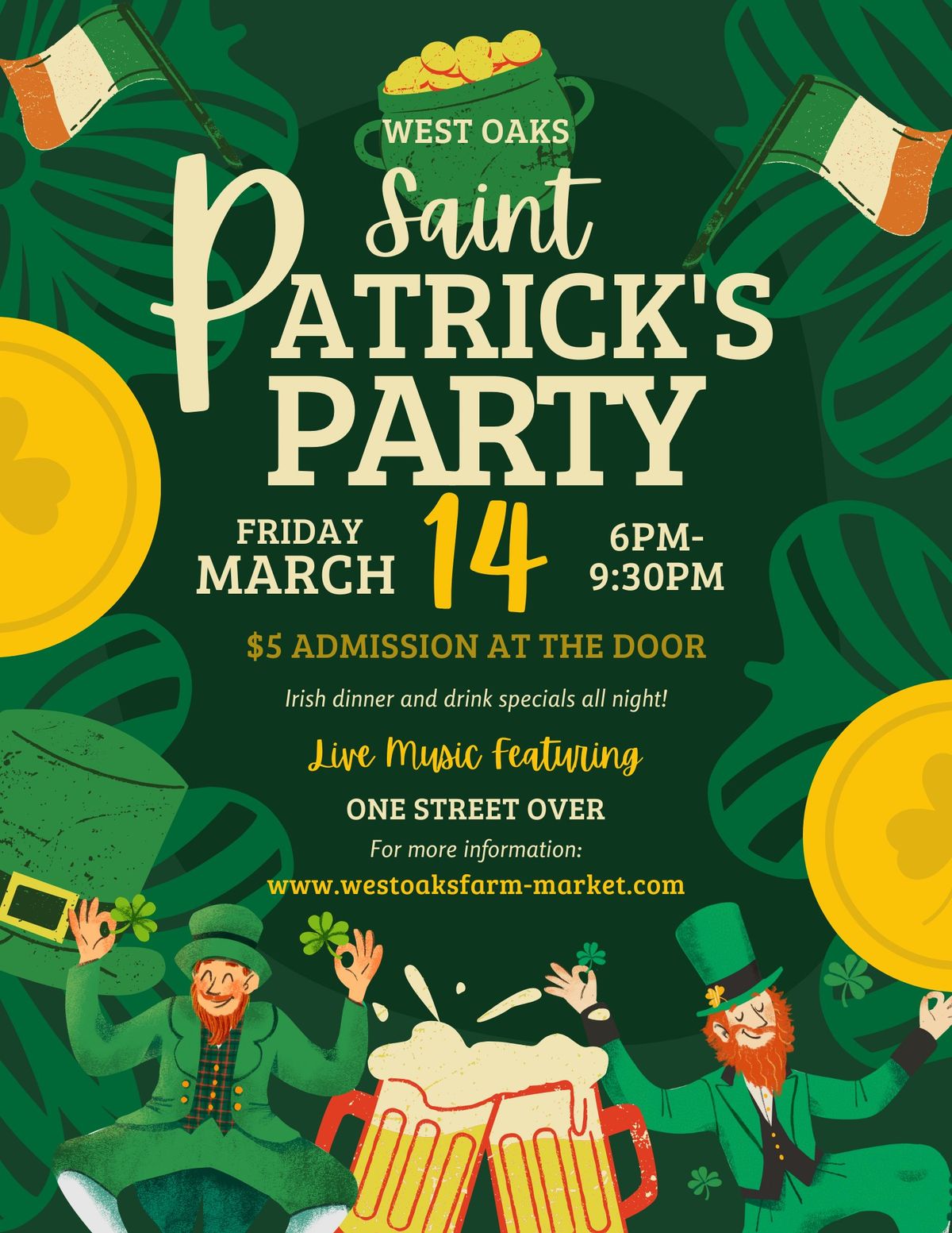 St. Patty's Day Party at West Oaks! 