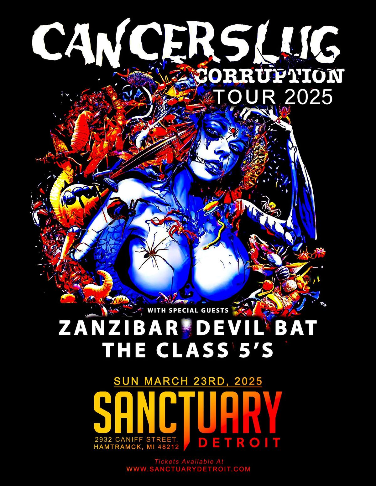 Cancerslug, Zanzibar, Devil Bat, The Class 5's at The Sanctuary 3\/23\/25