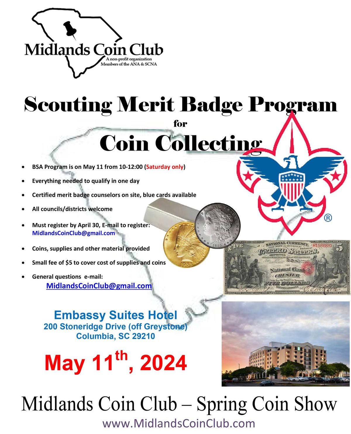 BSA (Boy Scouts) Coin Collecting Merit Badge Clinic