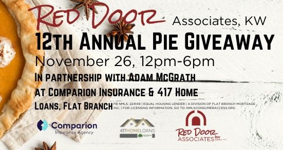 12th Annual Red Door Associates Pie Giveaway