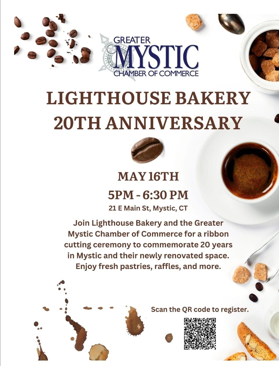 Lighthouse Bakery Mystic-  20th Anniversary Ribbon Cutting