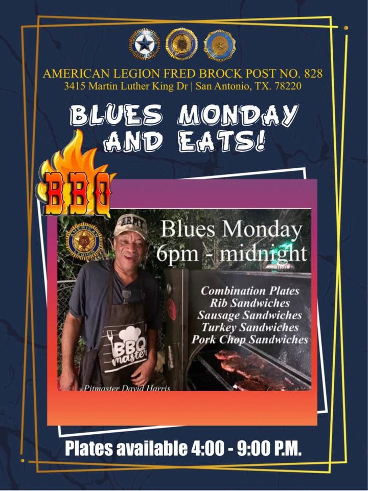 Blues Monday & Eats!! BBQ Plates!