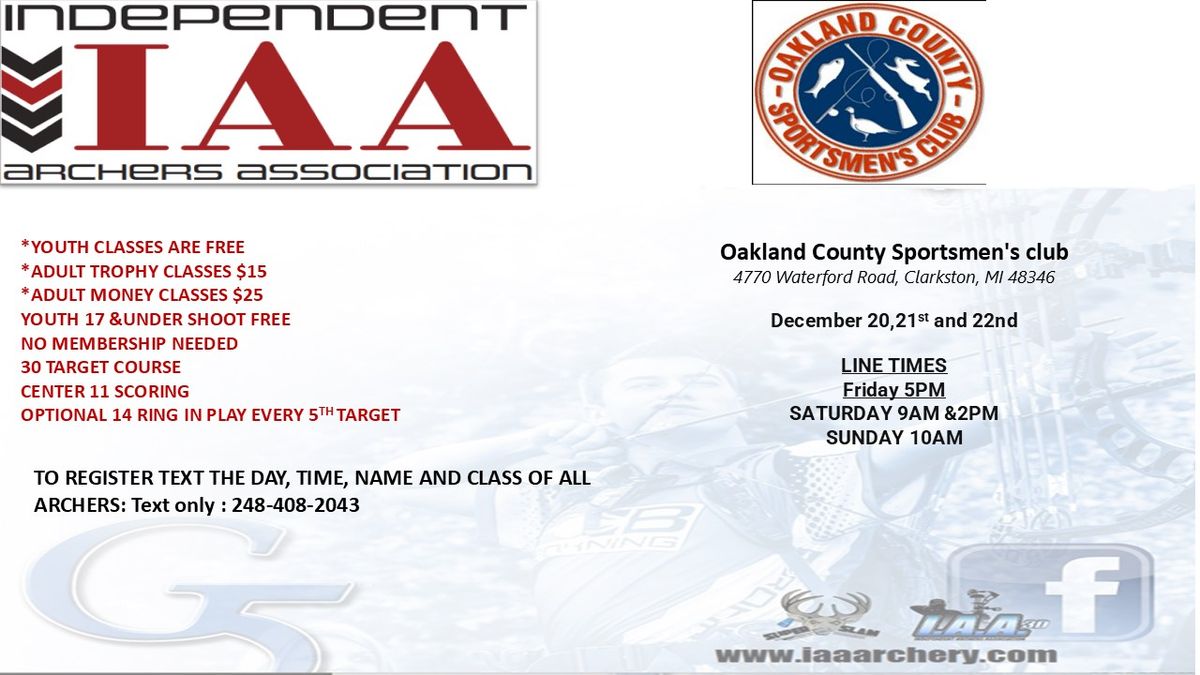 Oakland County Sportsmen's Club IAA Indoor 3D