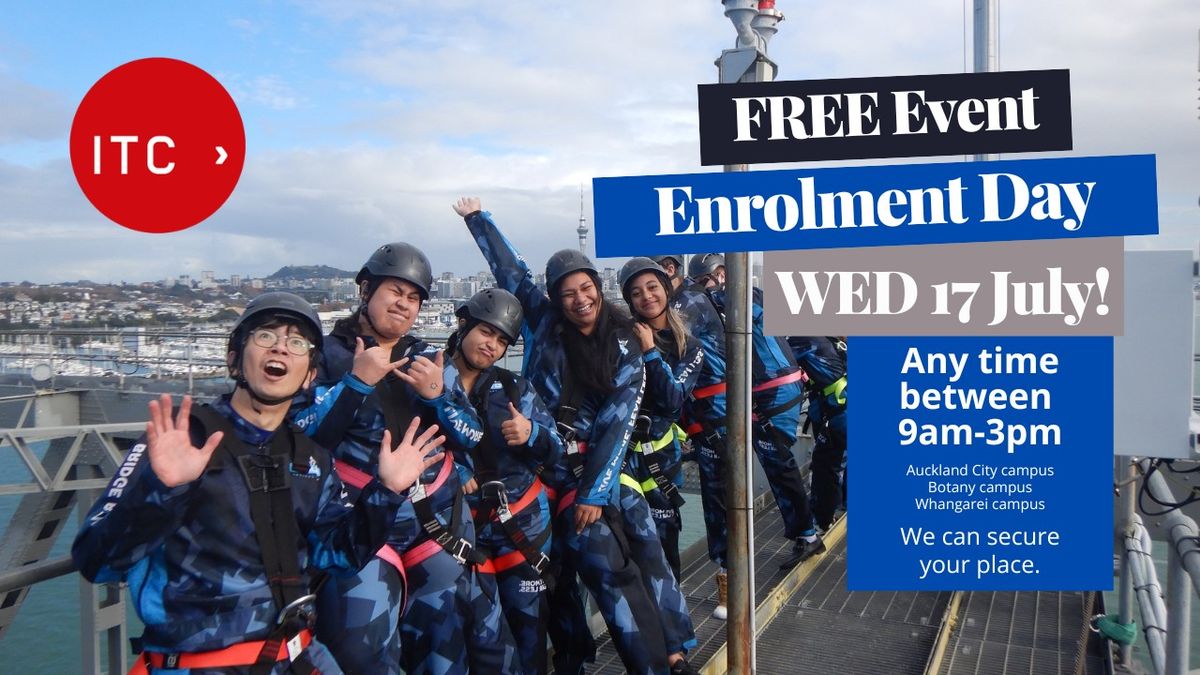 Enrolment Day Free Event - Auckland Botany campus