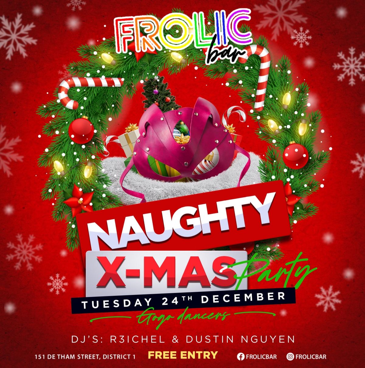 FROLIC\u2019S \ud83c\udf08 NAUGHTY X-MAS PARTY \ud83c\udf08