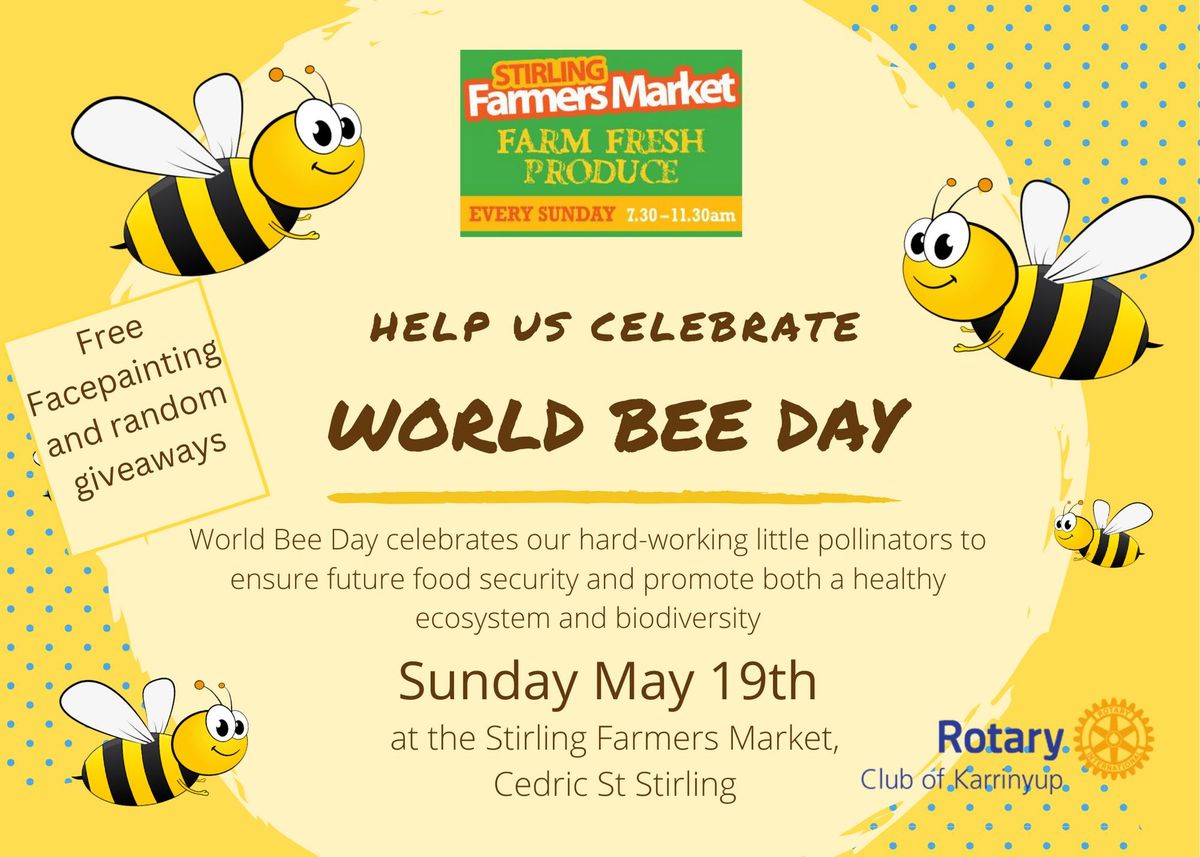 World Bee Day Celebrations at the Stirling Farmers Market