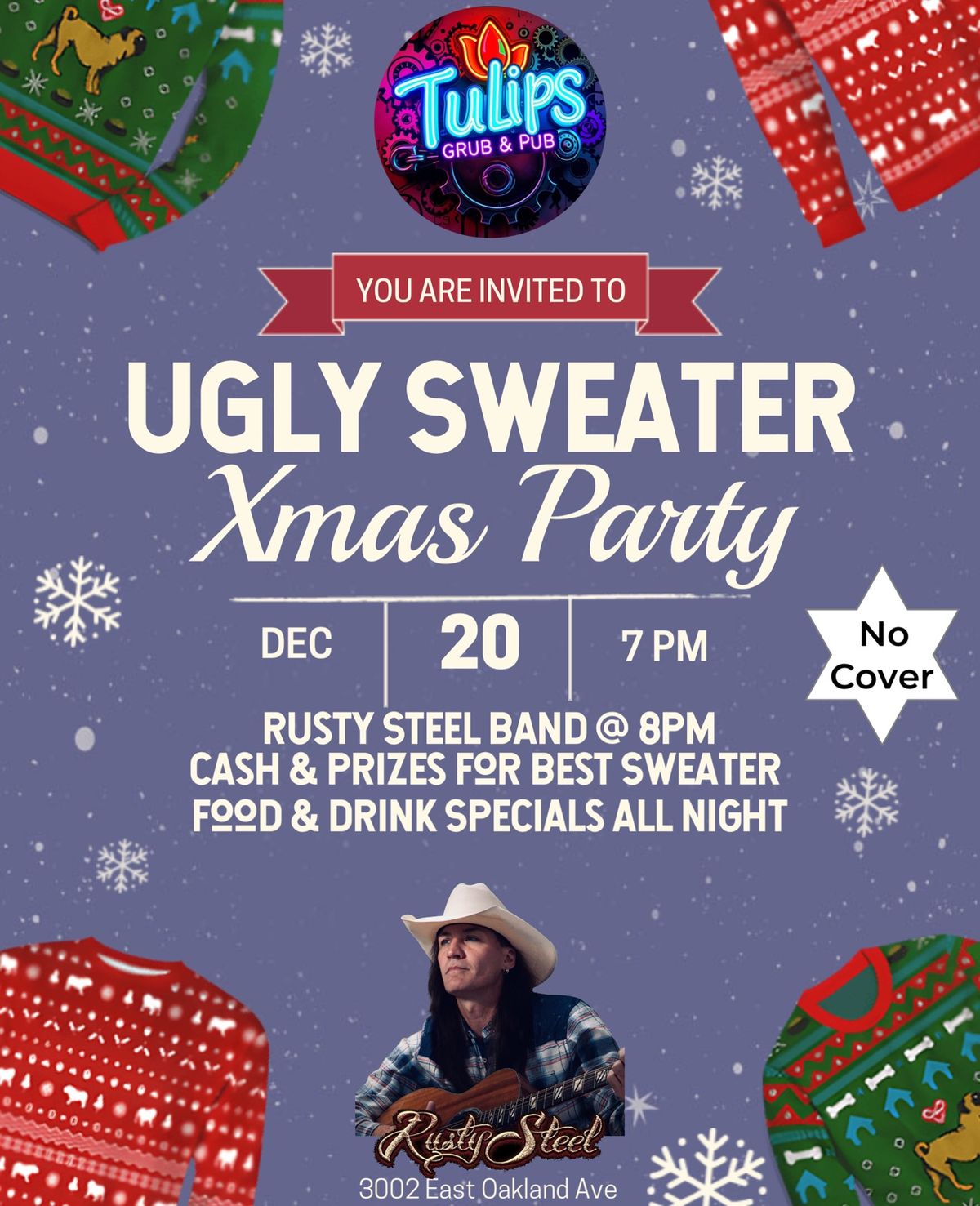 Ugly Sweater Christmas Party W\/ Rusty Steel Band 