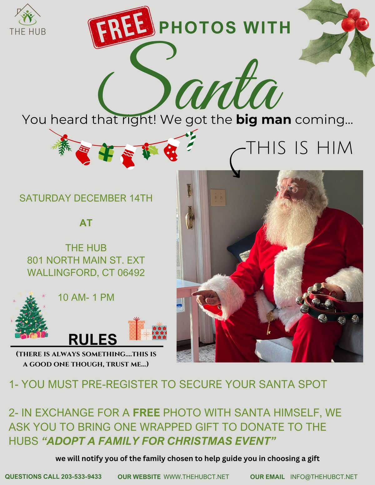 FREE Photos with SANTA!!!