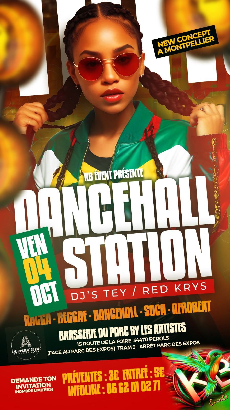 DANCEHALL STATION \u2b50\ufe0f TEY \u2b50\ufe0f RED KRYS \u2b50\ufe0f BRASSERIE DU PARC\u2b50\ufe0f