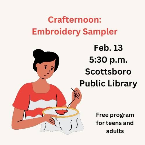 Crafternoon: Embroidery Sampler